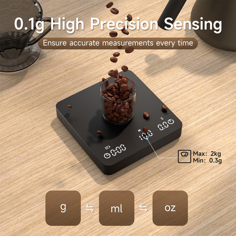 Balanza Qzzhizao con temporizador para espresso y vertido estable