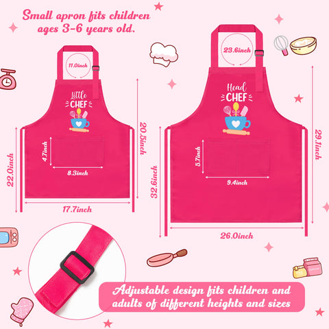 Delantal R HORSE para mamá e hija, perfecto para cocinar juntos y guardar utensilios.