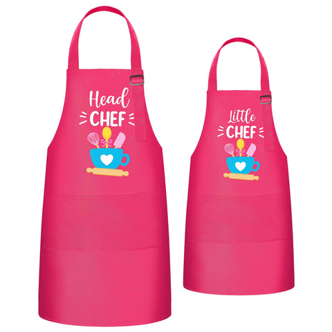 Delantal R HORSE para pareja mamá e hijo en la cocina, ideal para cocinar juntos.