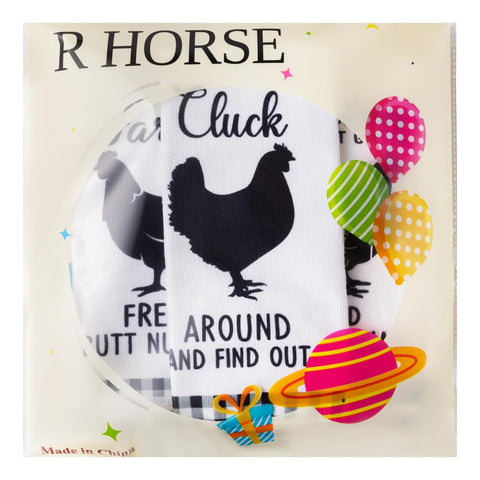 R HORSE toallas de cocina con pollo divertido, prácticas y fáciles de guardar.
