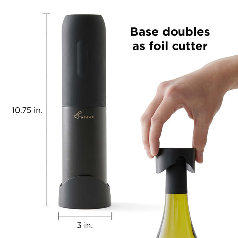 Rabbit abrebotellas eléctrico es silencioso al descorchar vino