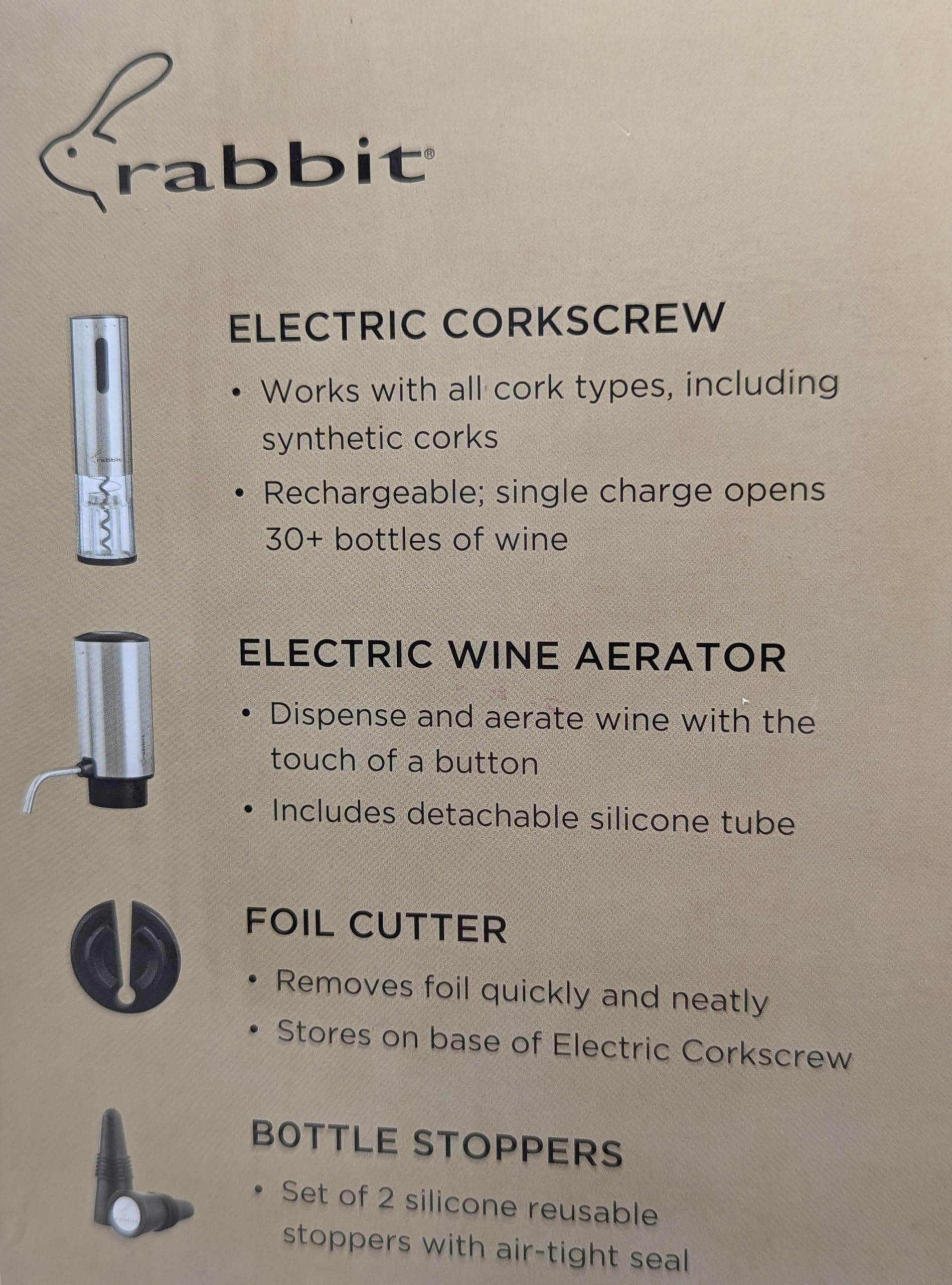 Rabbit tapones vino: mantiene la frescura entre brindis