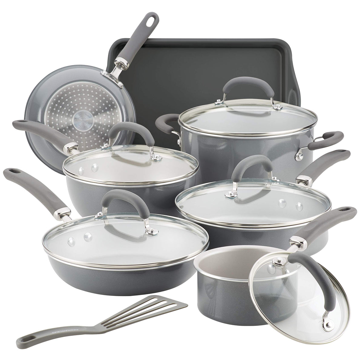 Rachael Ray Create Delicious cacerola 1.5 cuartos con tapa para guisos fáciles