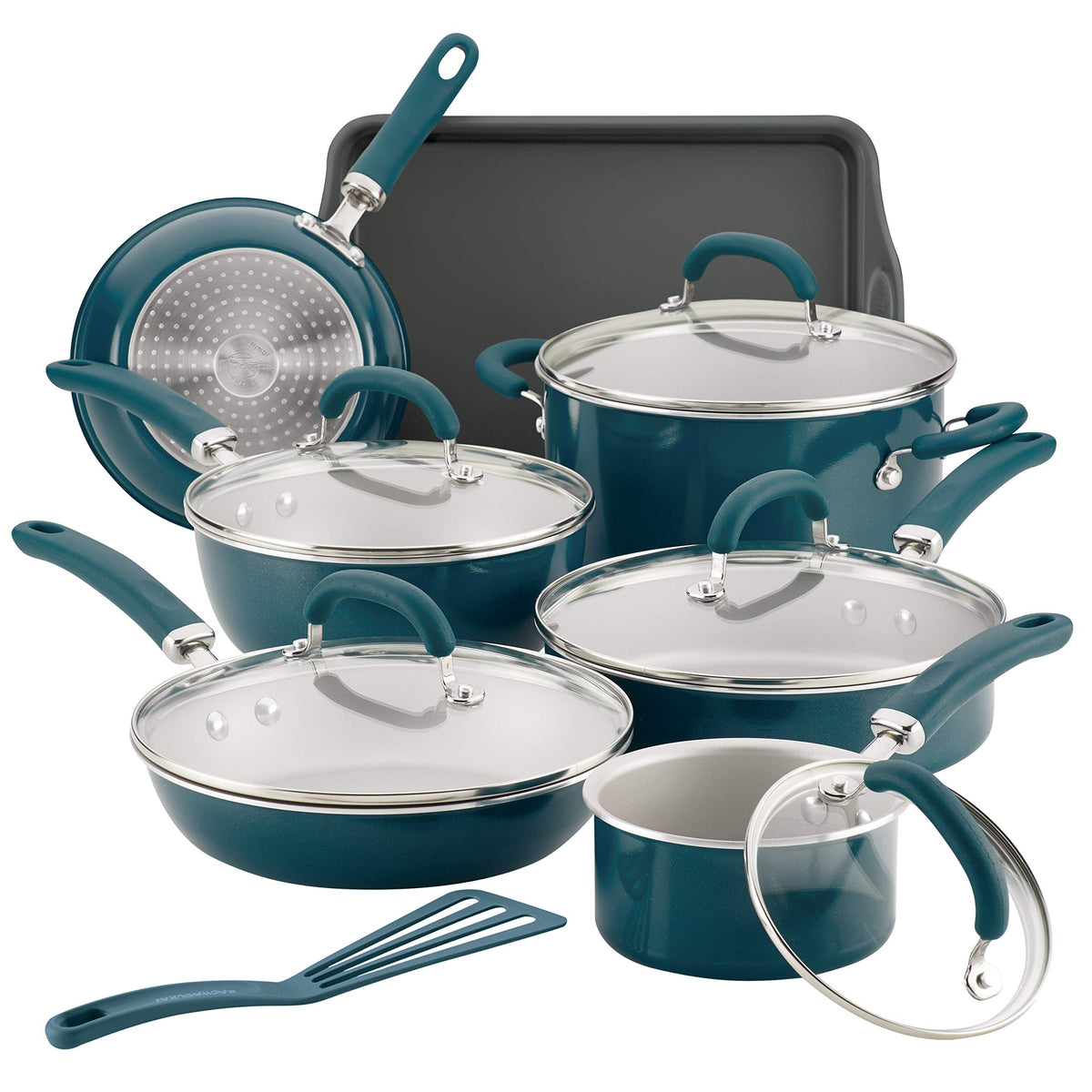 Rachael Ray Create Delicious en sartenes tono turquesa para cocinar con estilo