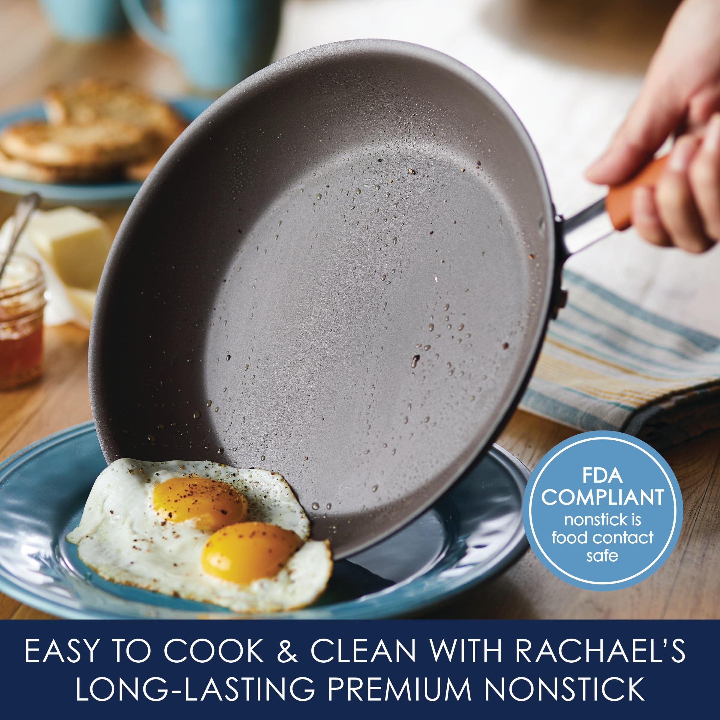 Rachael Ray Cucina: sartén 10 pulgadas, perfecto para dorar y saltear.