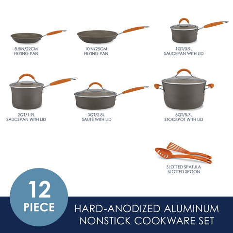 Rachael Ray Cucina: sartén 8.5 pulgadas con antiadherente para desmolde rápido.
