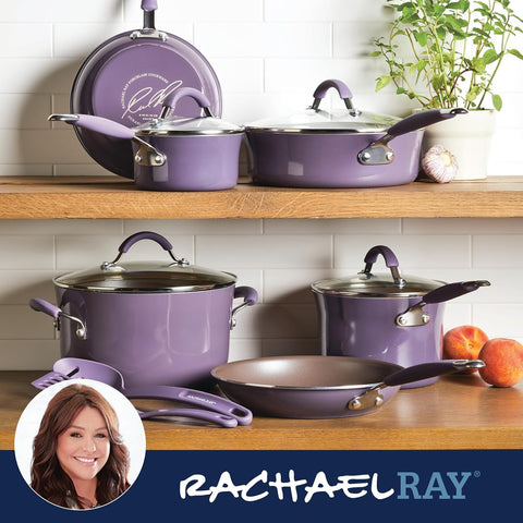 Utensilio de nylon espatula ranurada Rachael Ray Cucina lavanda para volcar fácilmente