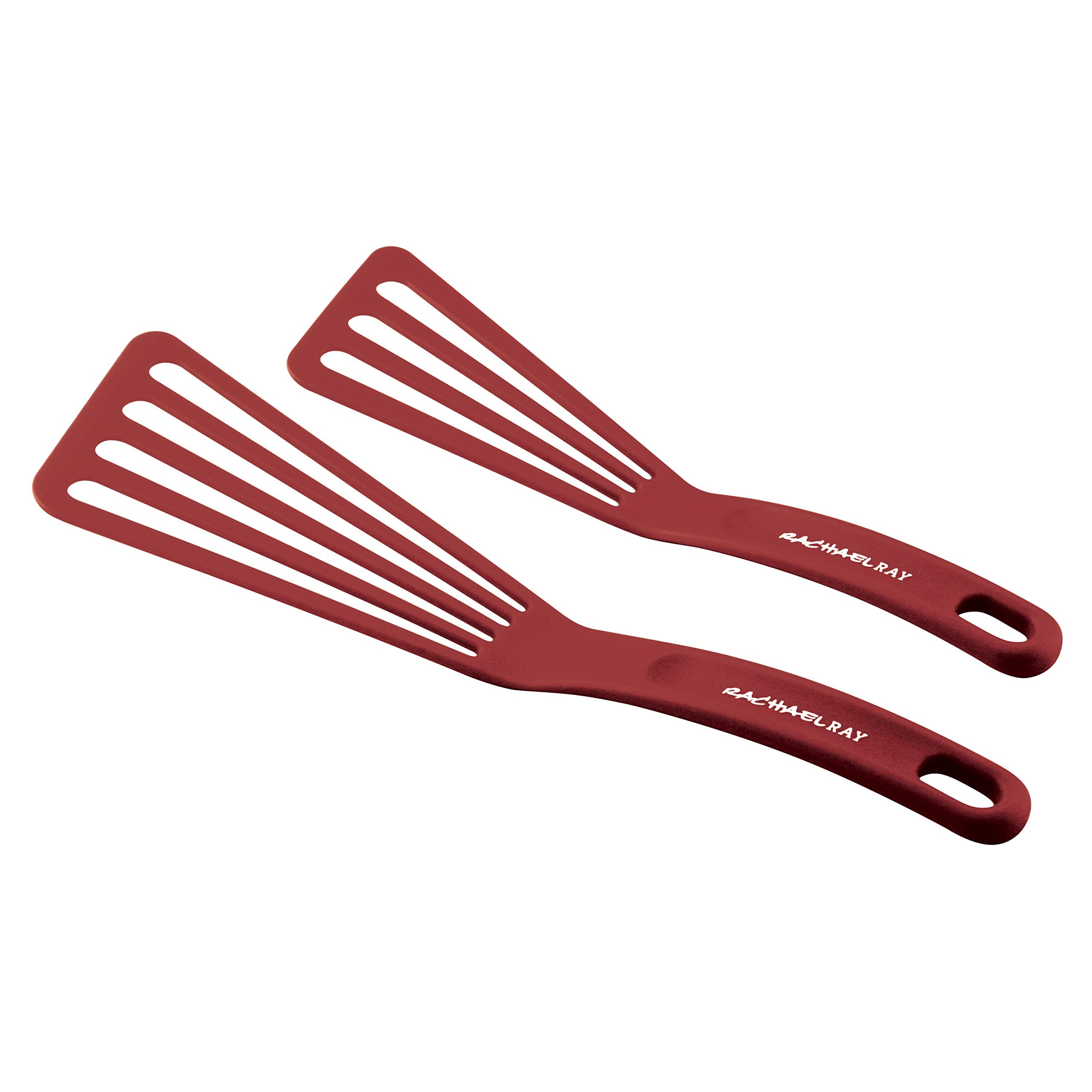 Rachael Ray espátula ranurada rosa de 11,75 pulgadas, ideal para sartenes antiadherentes