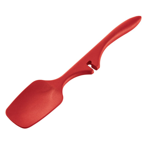 Rachael Ray Lazy Tools Set con cuchara ranurada para escurrir líquidos.