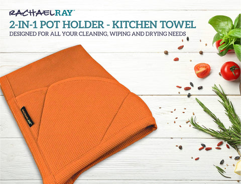 Rachael Ray Moppine con bolsillos resistentes al calor para manipular utensilios calientes