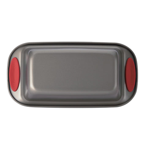 Rachael Ray Yum-o! Asa lateral de agarre que facilita retirar pan del horno.