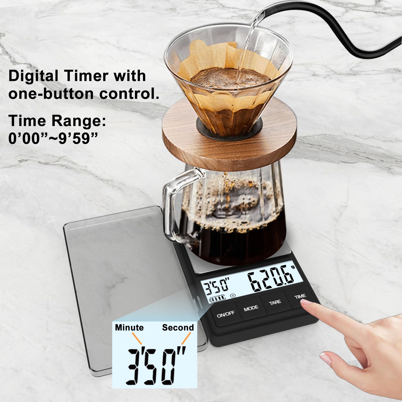 Ideal para baristas que buscan medición exacta durante la preparación
