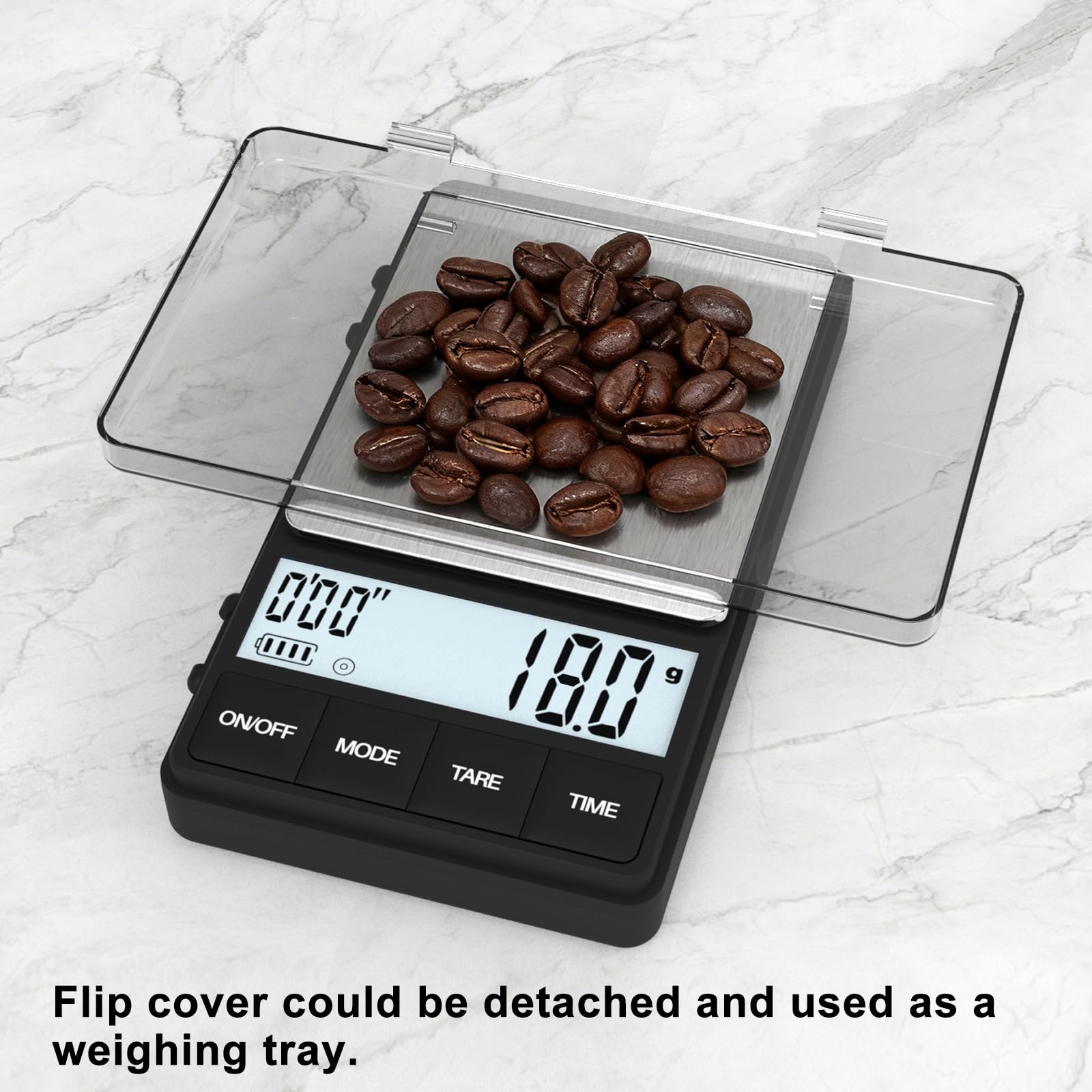 Tapa protectora extraíble para proteger y servir como bandeja de pesaje