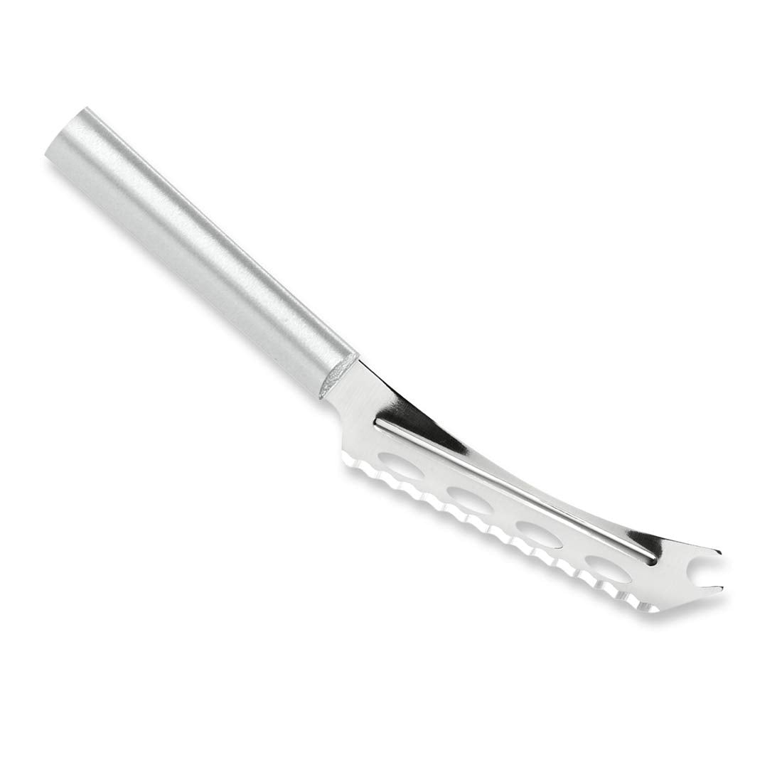 Cuchillo de queso RADA con hoja serrada para cortar quesos blandos y duros con facilidad.