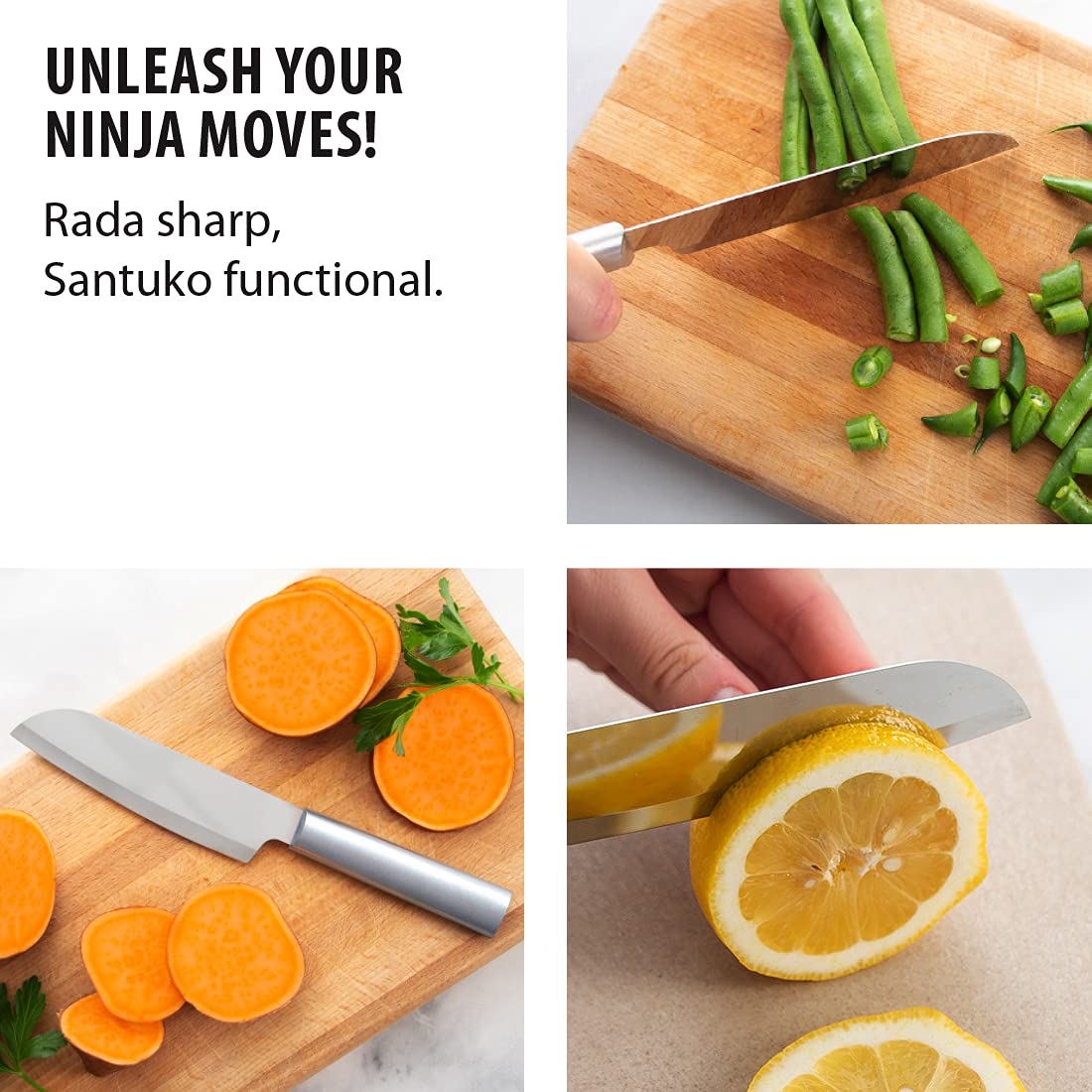 Corte preciso de verduras y salchichas con RADA.