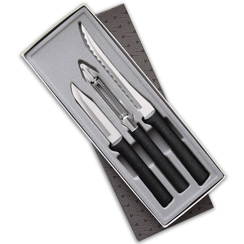 Rada G218, frontal del set de tres cuchillos para pelar y cortar con precisión.