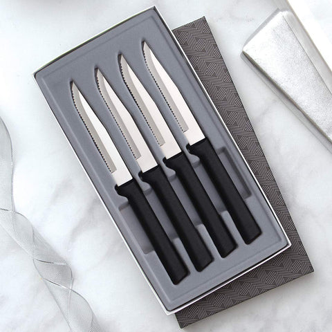 RADA juego de cuchillos serrados para filete, diseño estadounidense, ideal como regalo culinario.