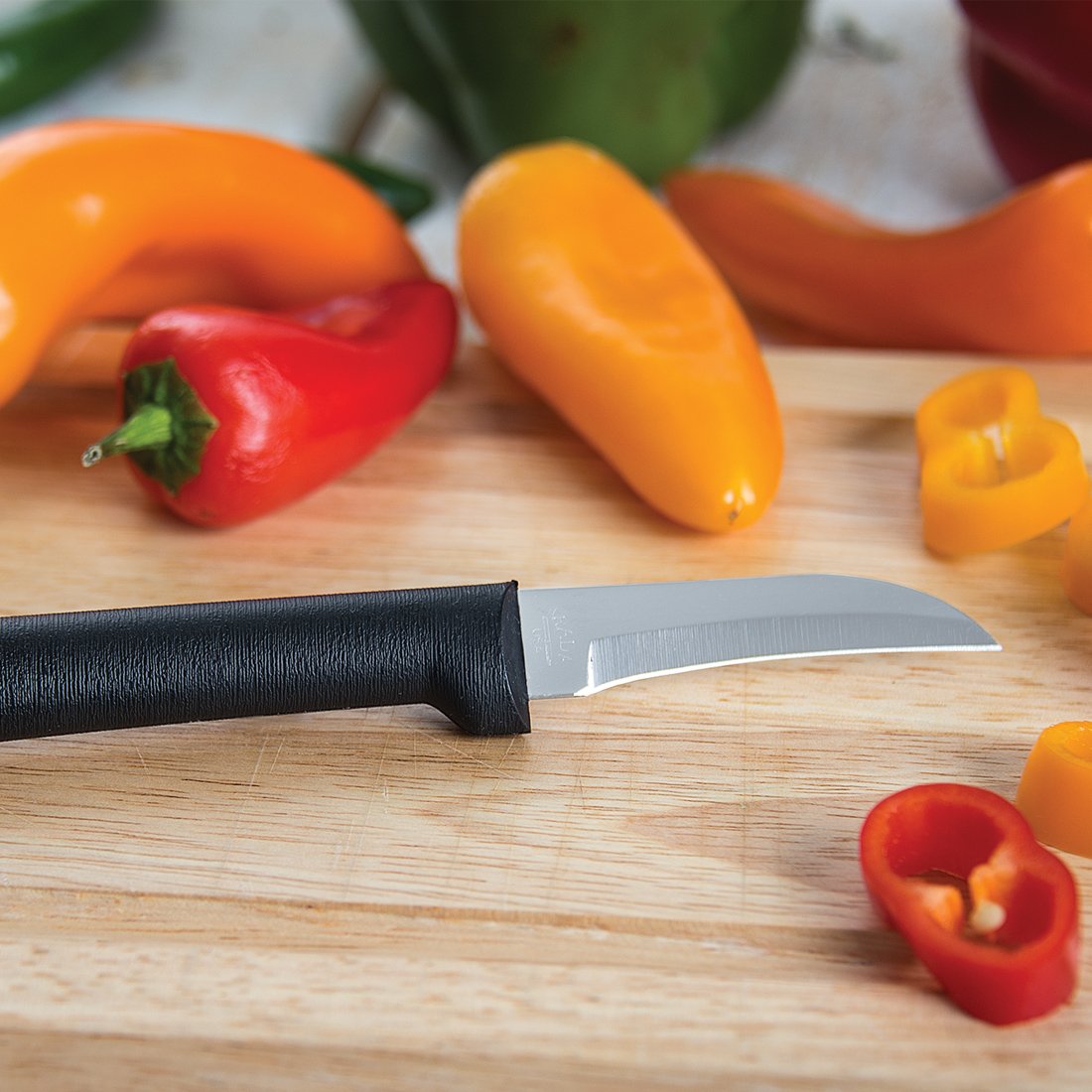 Detalle del mango negro RADA para agarre cómodo