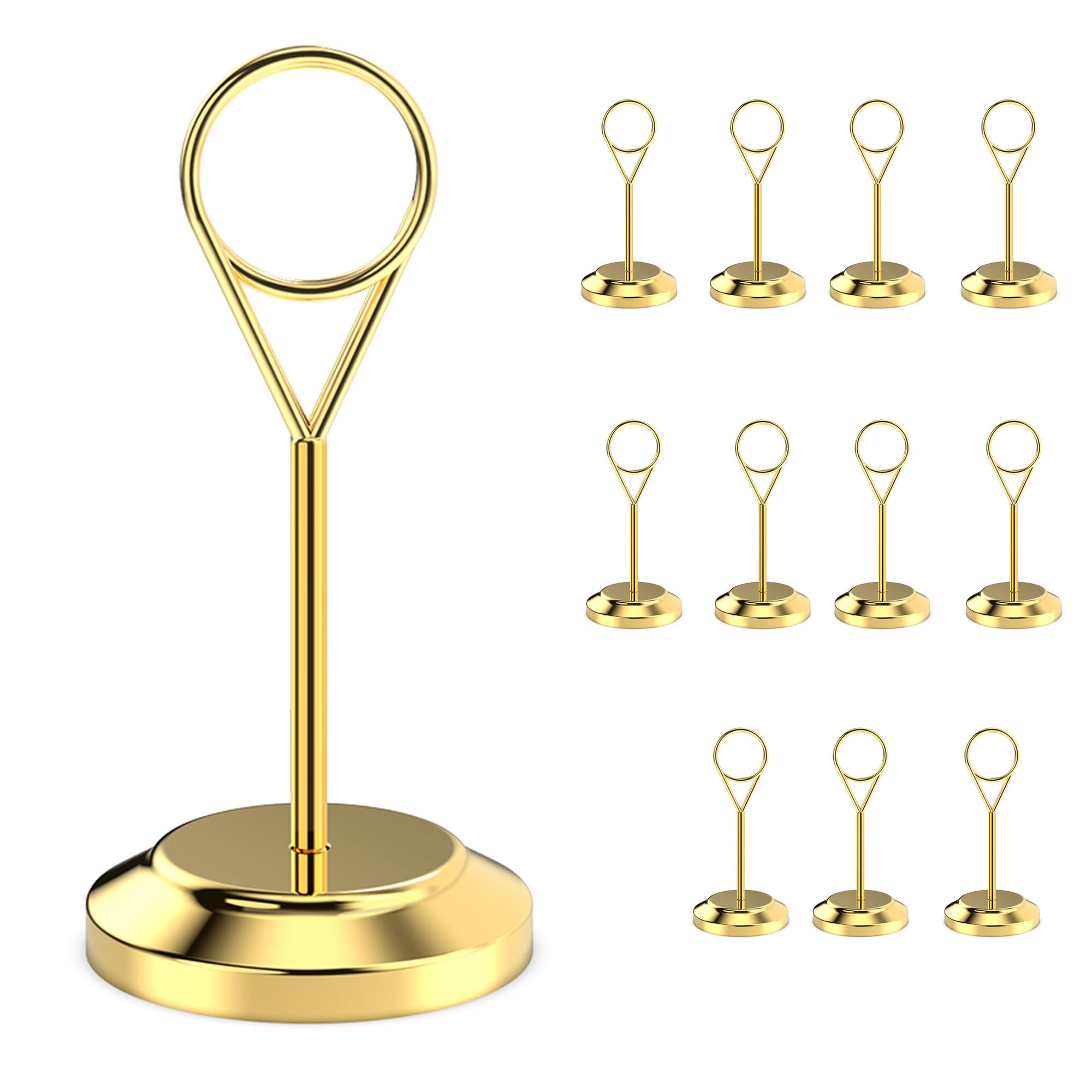 Sostén de números de mesa Radezon con diseño en forma de gota para bodas elegantes