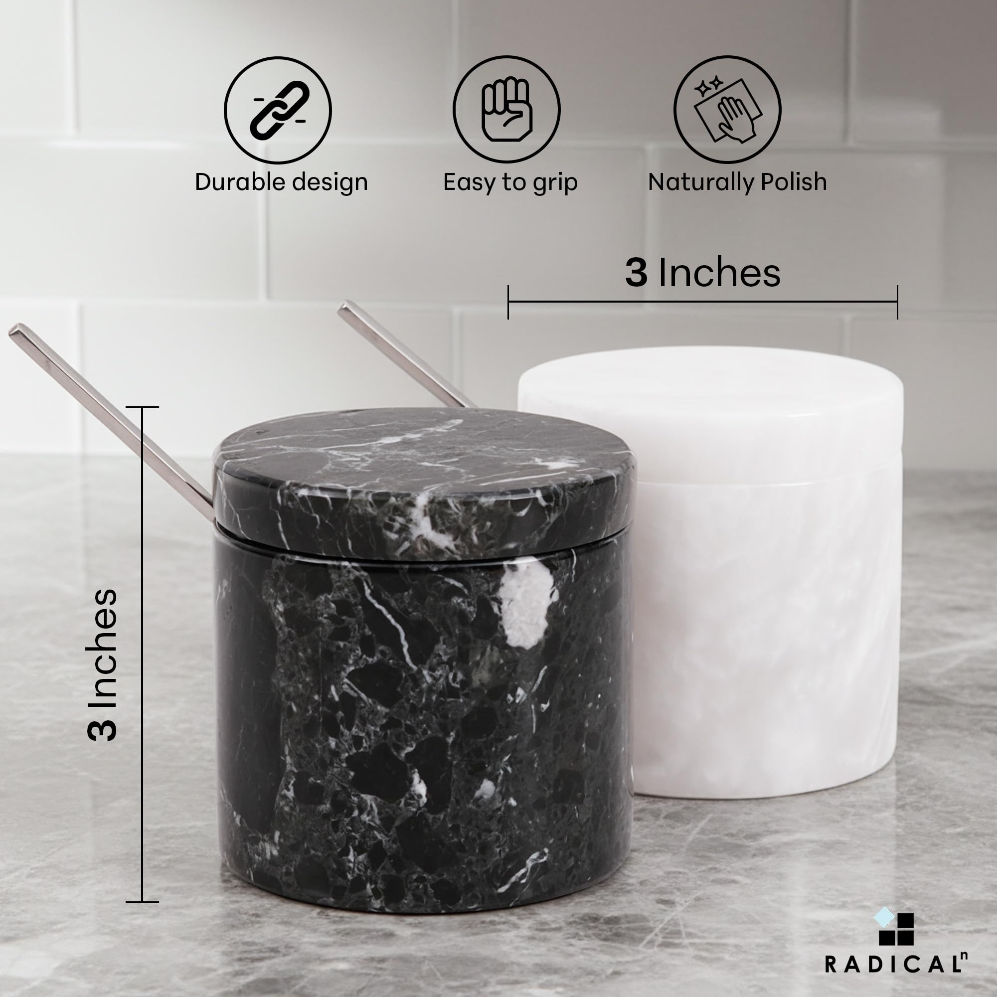 Radicaln uso multiusos en la cocina para sal, azúcar o especias.