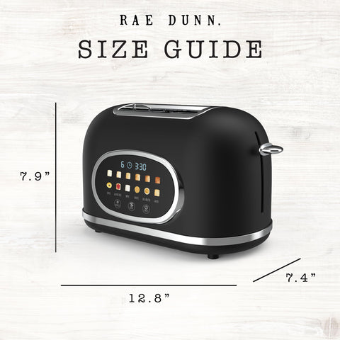 Rae Dunn Tostadora retro con opciones de un toque para bagel y más.