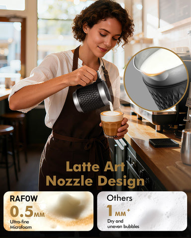 Rafow espumador con capacidad 500 ml para café grande