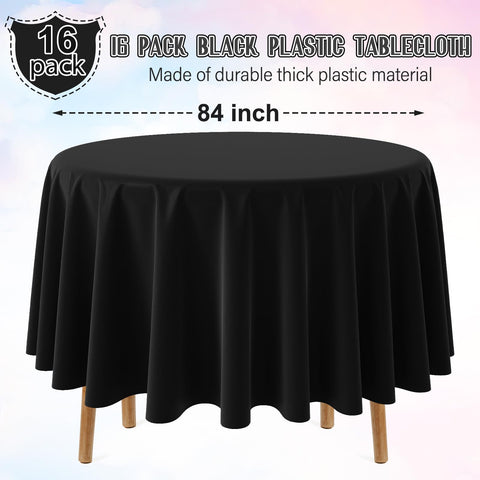 Mantel negro Ragnhild de plástico ligero ideal para eventos y montaje rápido