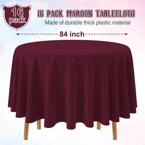 Mantel burdeos para eventos, mantel desechable de Ragnhild para limpieza rápida