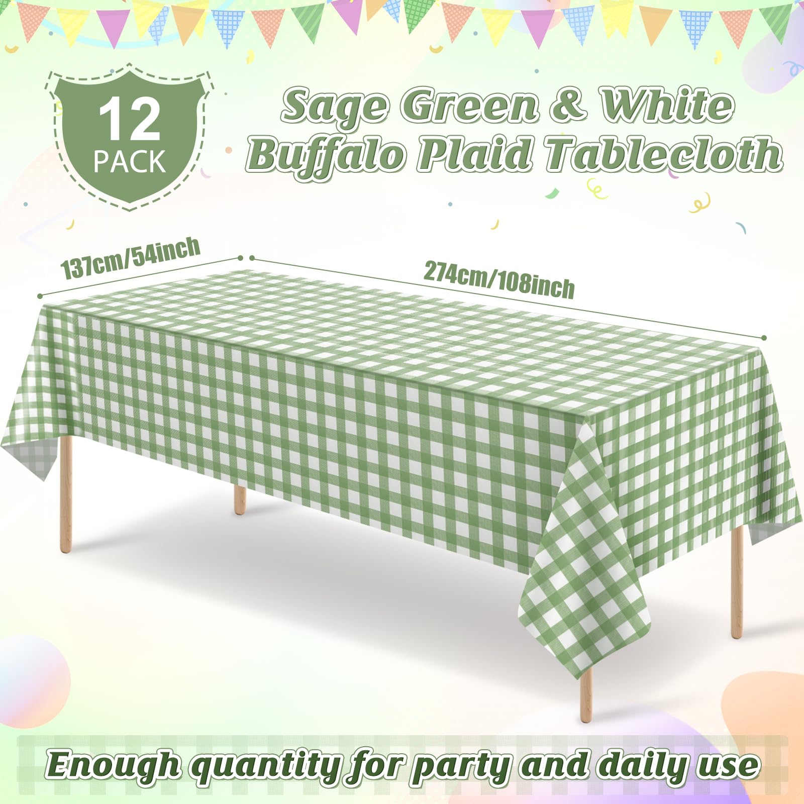 Mantel rectangular Ragnhild para mesa de 8-10 comensales ideal para fiestas