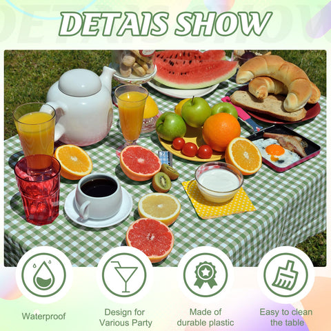 Mantel plástico Ragnhild resistente a salpicaduras perfecto para eventos al aire libre