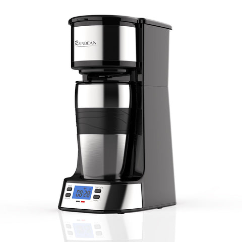 RAINBEAN cafetera de una porción vista frontal para empezar rápido la mañana