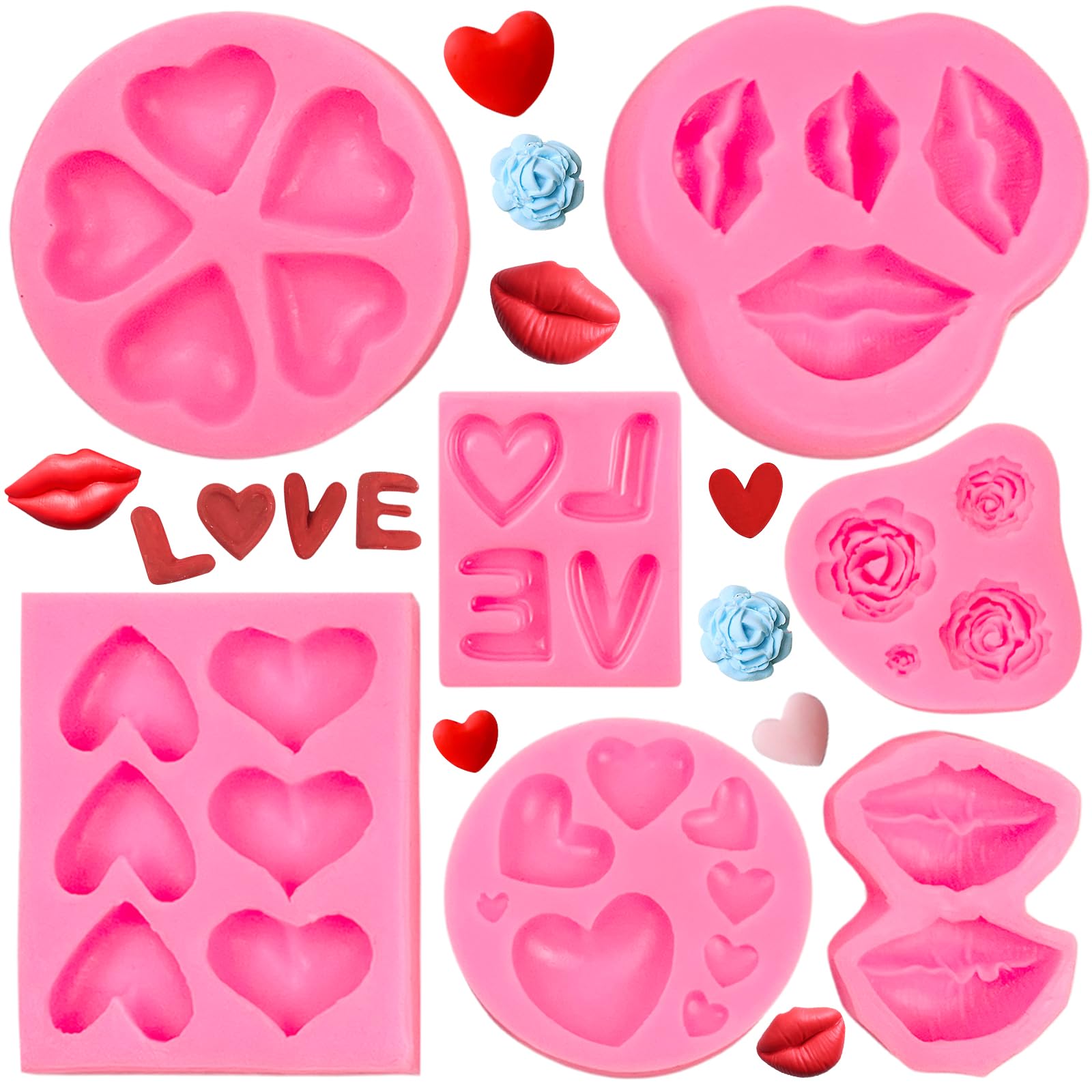 Rainmae Corazón de silicona para fondant, ideal para decorar tartas y cupcakes.