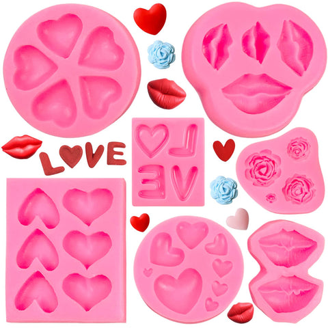 Rainmae Corazón de silicona para fondant, ideal para decorar tartas y cupcakes.