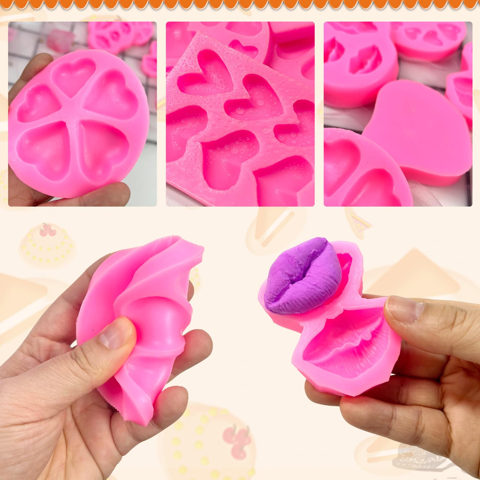Rainmae Rosa de silicona, ideal para decoraciones románticas con fondant o chocolate.