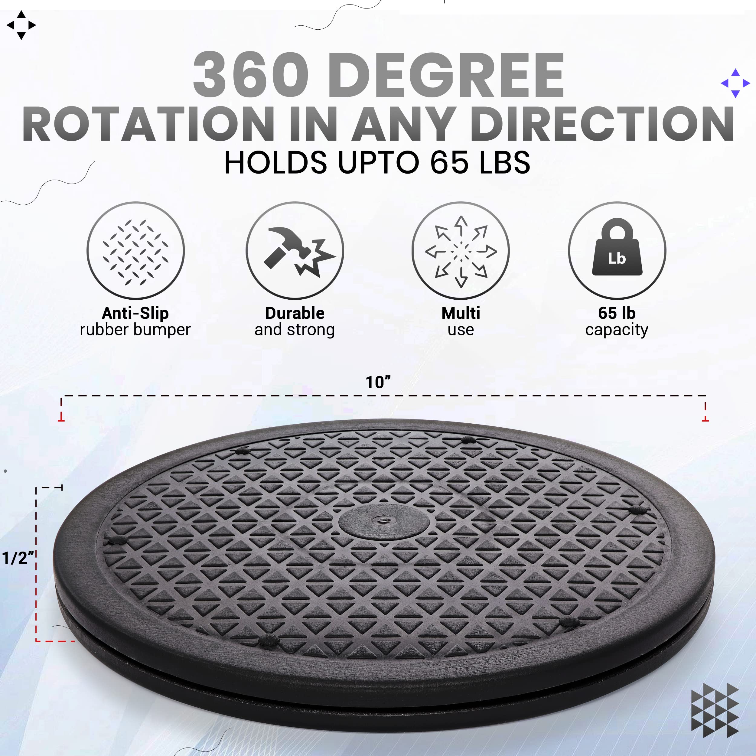 RamPro bandeja giratoria ideal para ordenador, permite girar sin esfuerzo.