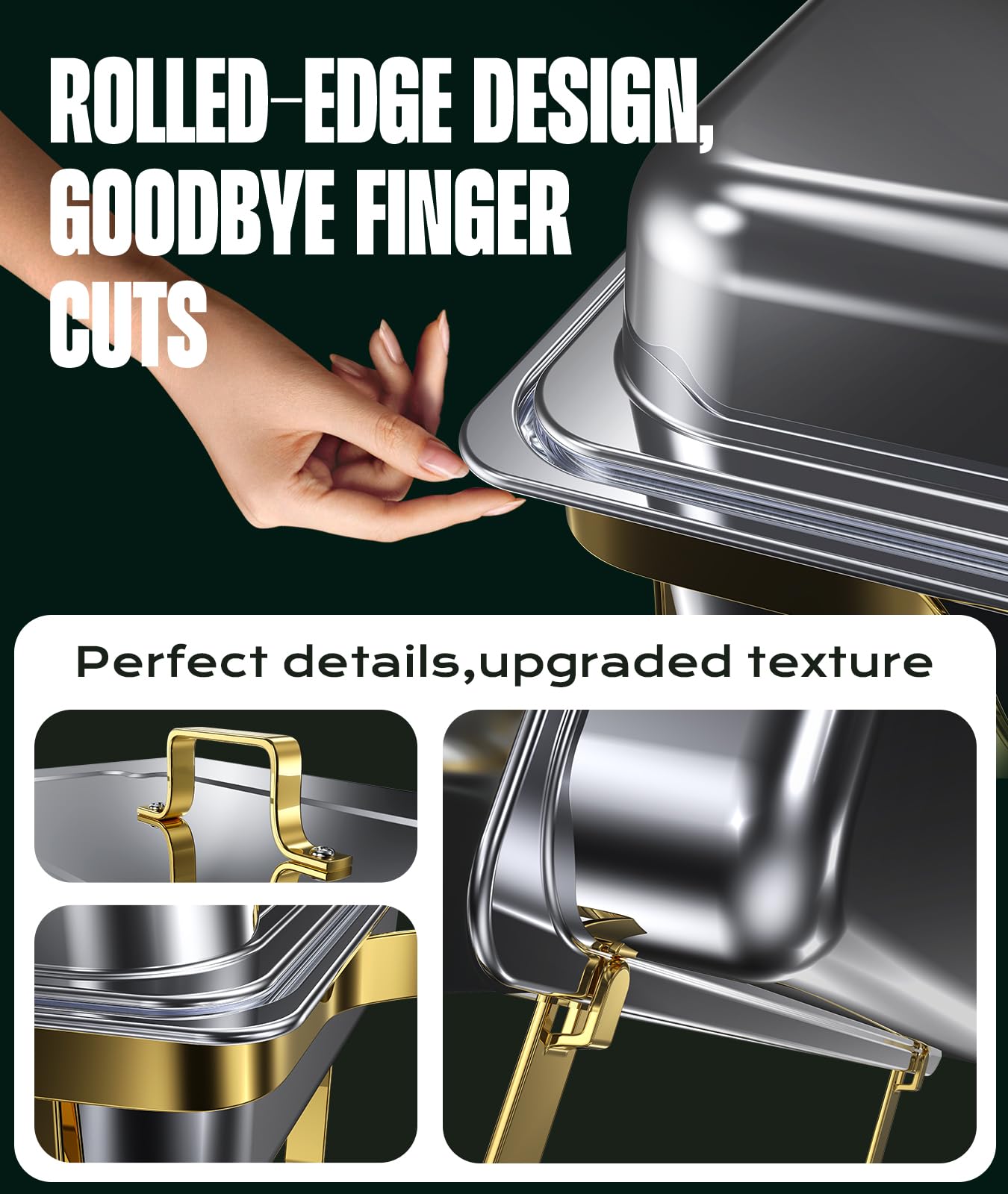 RAMVIC acabado dual tono dorado y plateado, añade elegancia a la mesa.