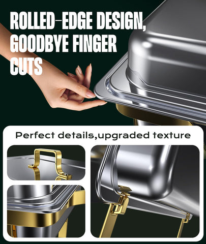 RAMVIC acabado dual tono dorado y plateado, añade elegancia a la mesa.