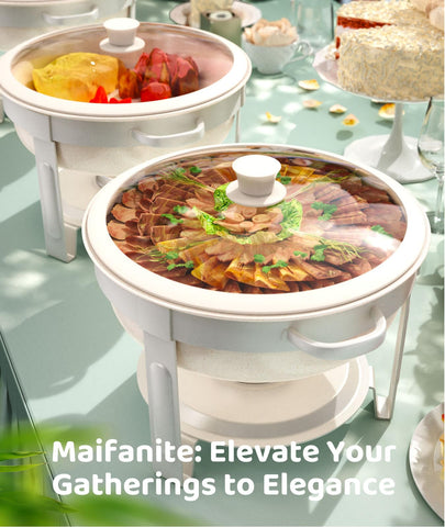 RAMVIC chafing dish con tapa de vidrio sellada: mantiene temperatura y humedad