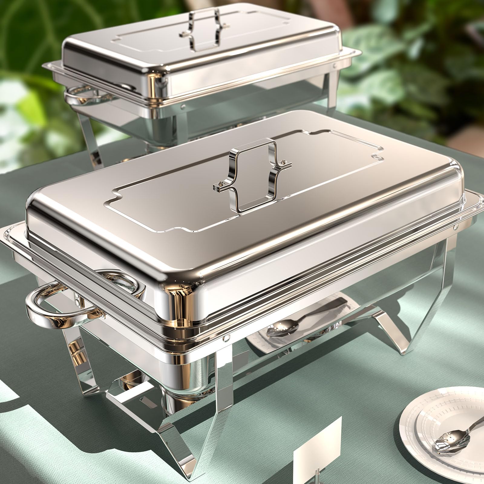 RAMVIC Charolas buffet 9QT, configuración rápida para fiestas y eventos.
