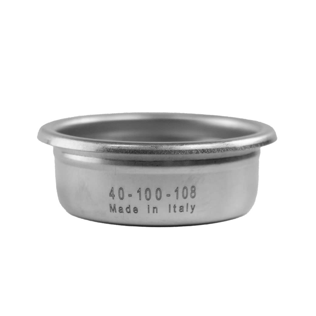 Rancilio cesto portafiltro 18g para extracción estable y crema uniforme.