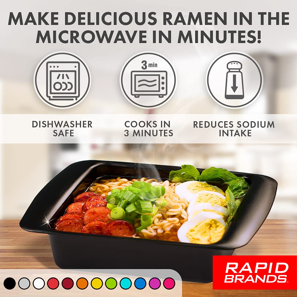 Rapid Ramen Cooker con diseño brillante rojo para la cocina