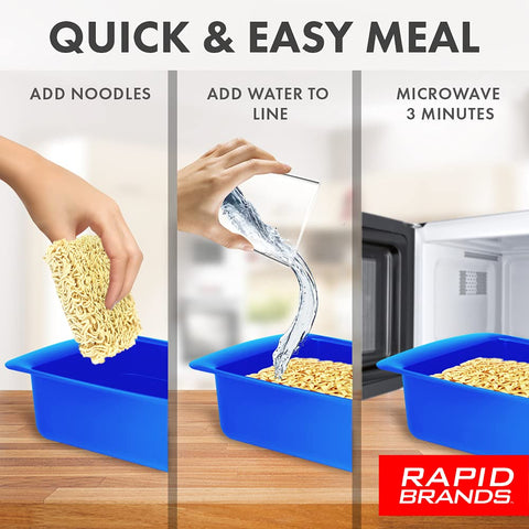 Rapid Ramen Cooker uso en microondas para preparación rápida