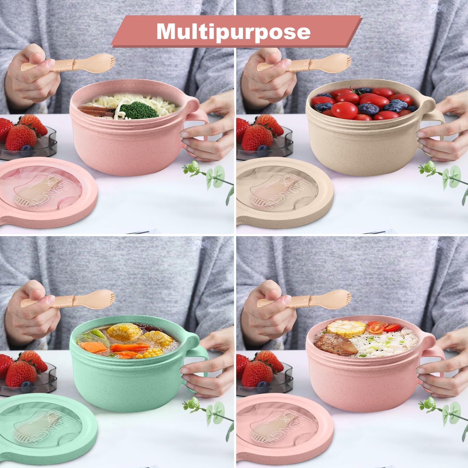 Rarapop uso multi-alimentos, fideos, avena, ensaladas y más.