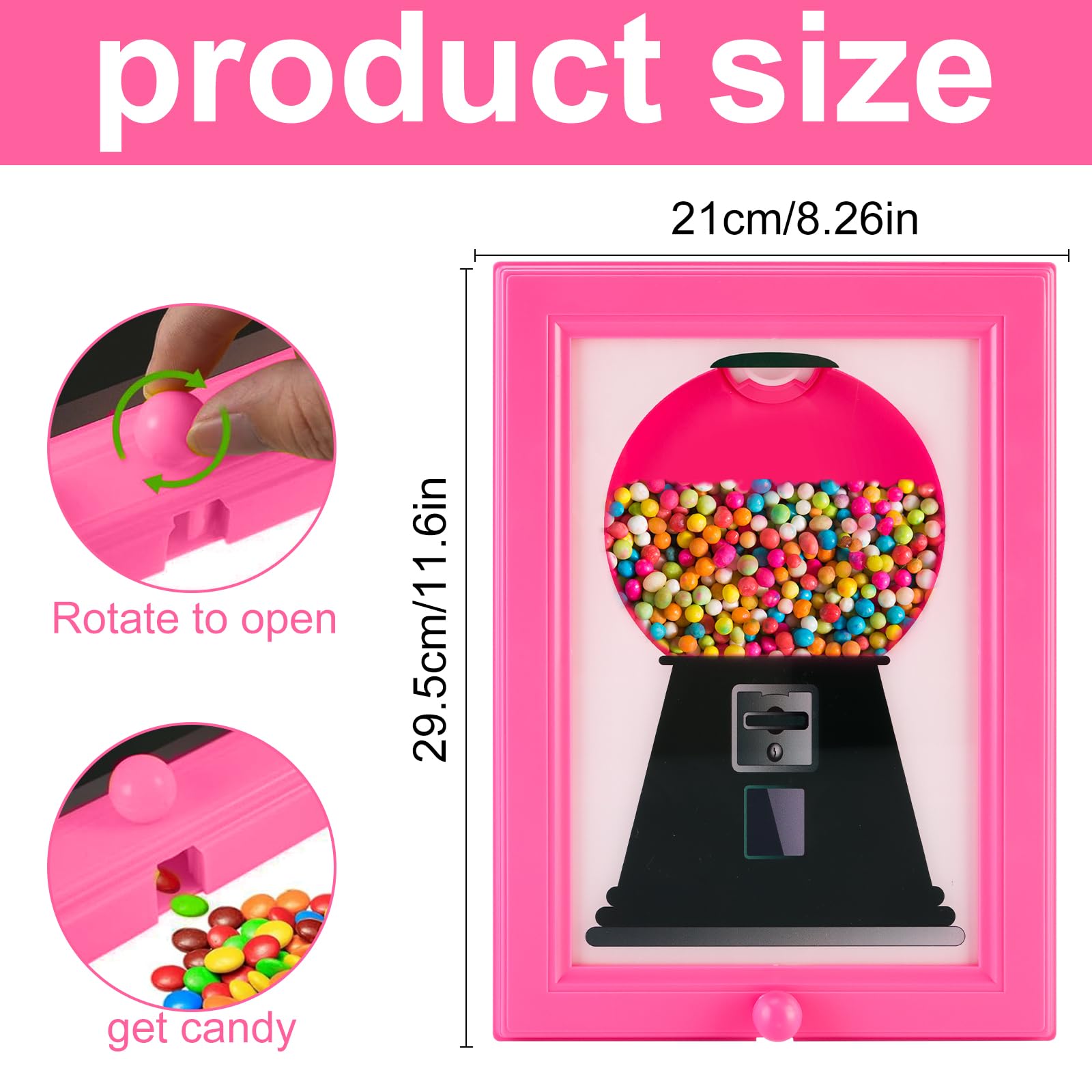 Rare Vintage The Handy Candy Frame, compatible con mesa, función de expositor de dulces.
