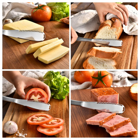 RASRIA cuchillo para bagels y mantequilla con precisión.