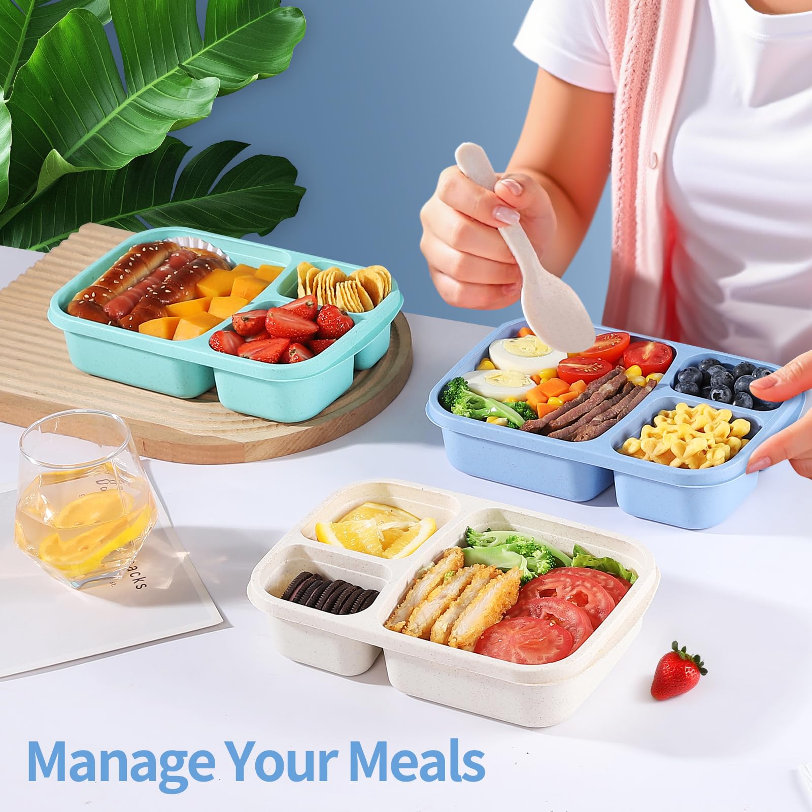 RASUSS Bento apto para microondas: calentar comidas rápidamente