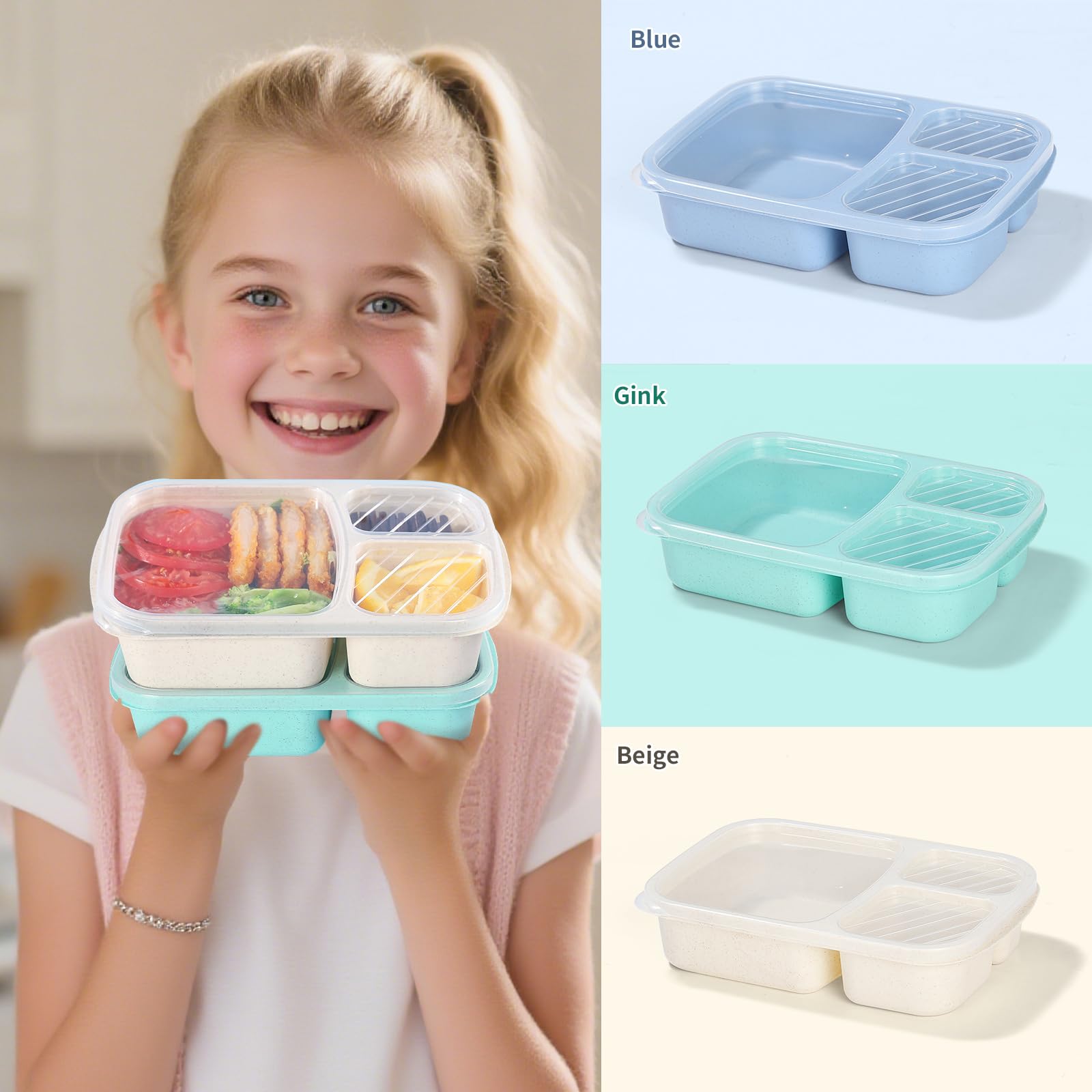 Caja bento azul clásico, ideal para uso diario.