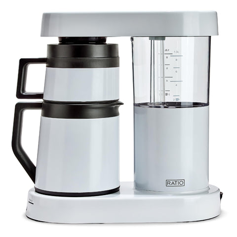 Ratio Six Series 2 cafetera automática, vista frontal, inicio rápido para tu rutina matutina.