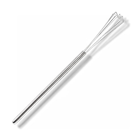 Rattleware batidora espresso mango largo plata, distribución precisa para un sabor equilibrado.