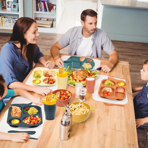 Ratulie plato dividido, ideal para control de porciones en casa o escuela